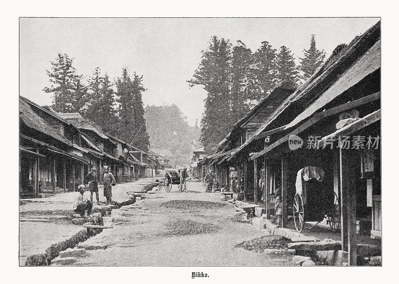 日本日光街道，半色调印刷，1899 年出版